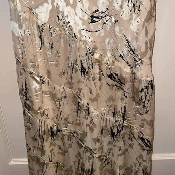 Vintage Joseph Ribkoff abstract 80s flair bottom low back sleeveless dress - Picture 4 of 11